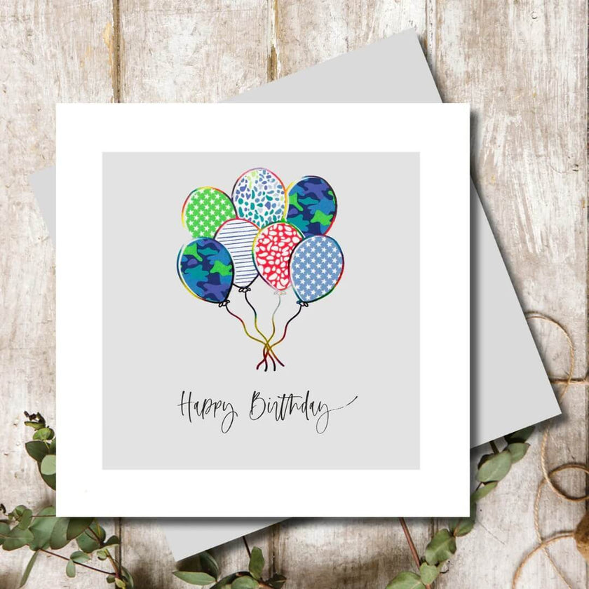 Balloons Birthday Card - House of Cards