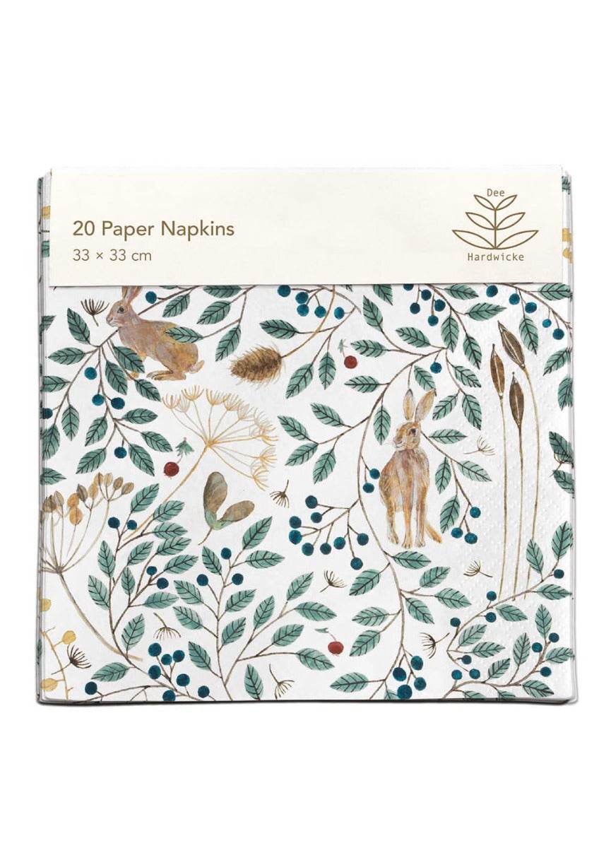 Hares and Berries Napkins - House of Cards
