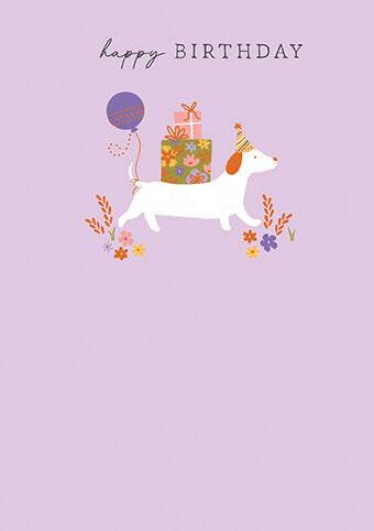 Pansy Dog Birthday Card - House of Cards