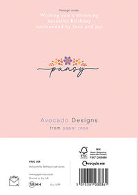 Pansy Shed Birthday Card