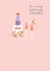 Pansy Friend Birthday Card
