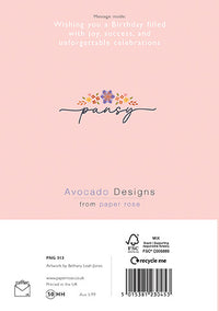 Pansy Friend Birthday Card