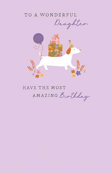 Daughter Dog Birthday Card - House of Cards