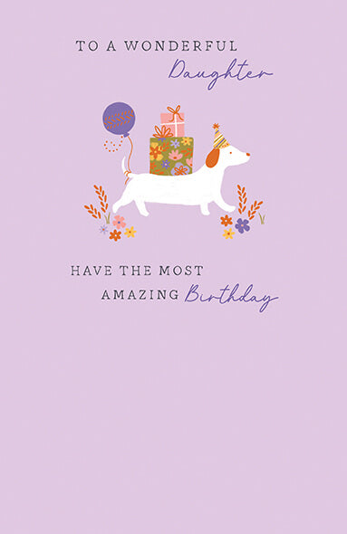 Daughter Dog Birthday Card