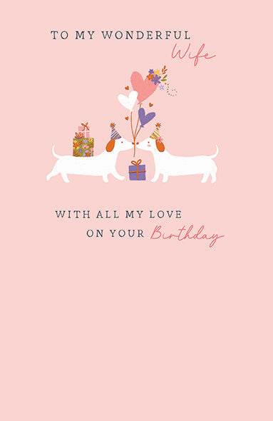 Wife Dogs Birthday Card - House of Cards