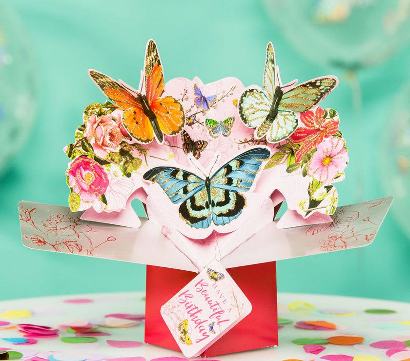 Pop Up Butterfly Birthday Card