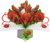 Pop Up Red Roses Card