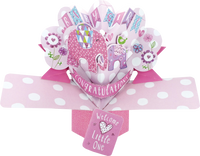 Pop Up New Baby Girl Card