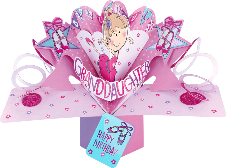 Pop Up Granddaughter Ballet Birthday Card