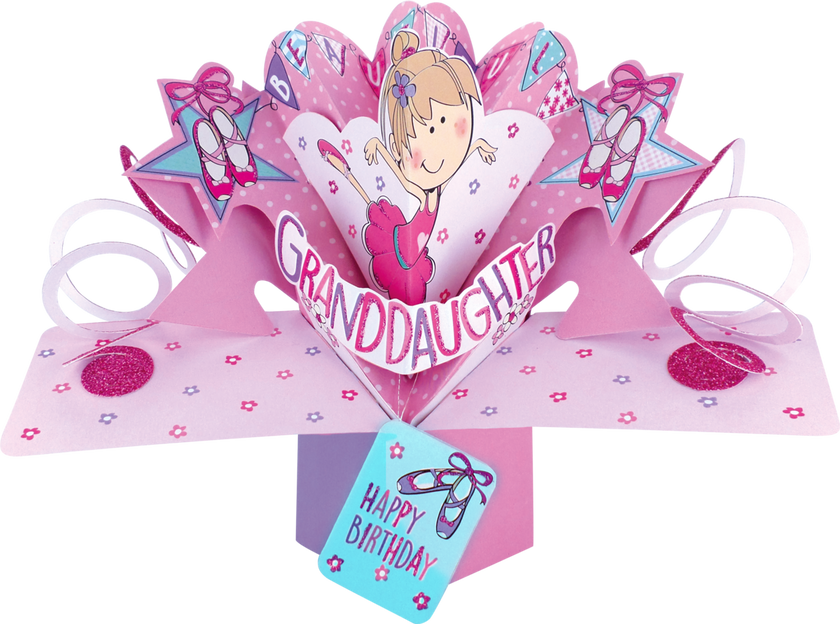 Pop Up Granddaughter Ballet Birthday Card