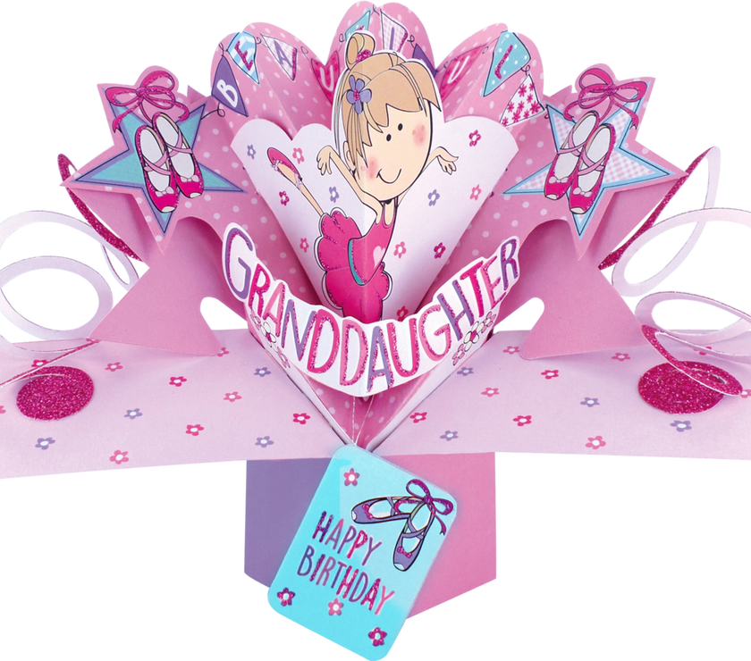 Pop Up Granddaughter Ballet Birthday Card