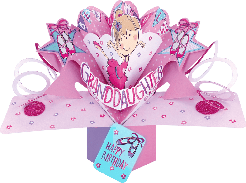 Pop Up Granddaughter Ballet Birthday Card - House of Cards