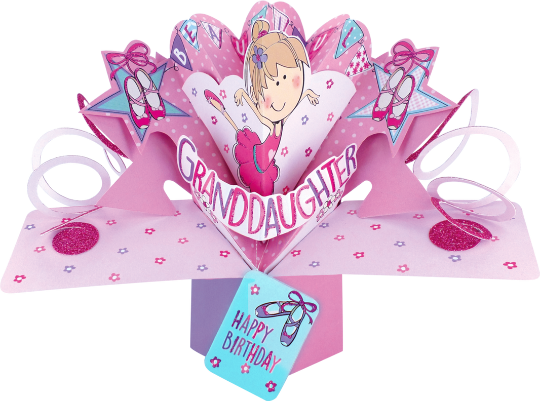 Pop Up Granddaughter Ballet Birthday Card