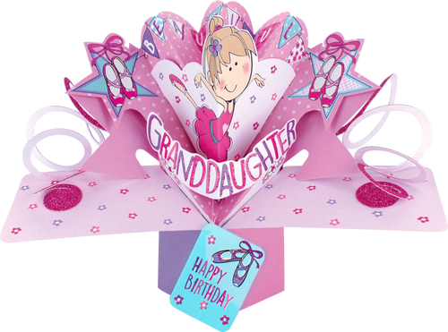 Pop Up Granddaughter Ballet Birthday Card