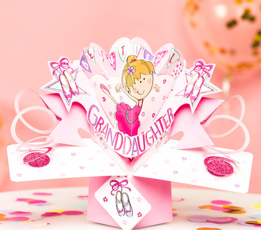 Pop Up Granddaughter Ballet Birthday Card