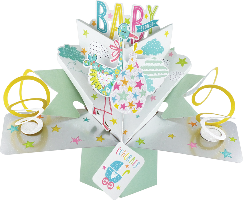 Pop Up Baby Shower Card