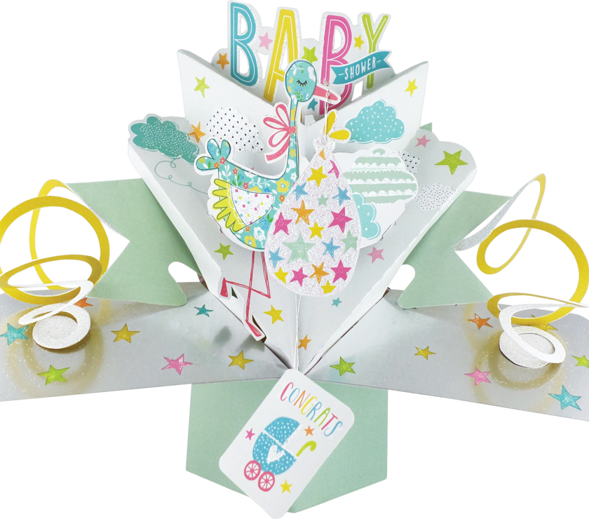 Pop Up Baby Shower Card