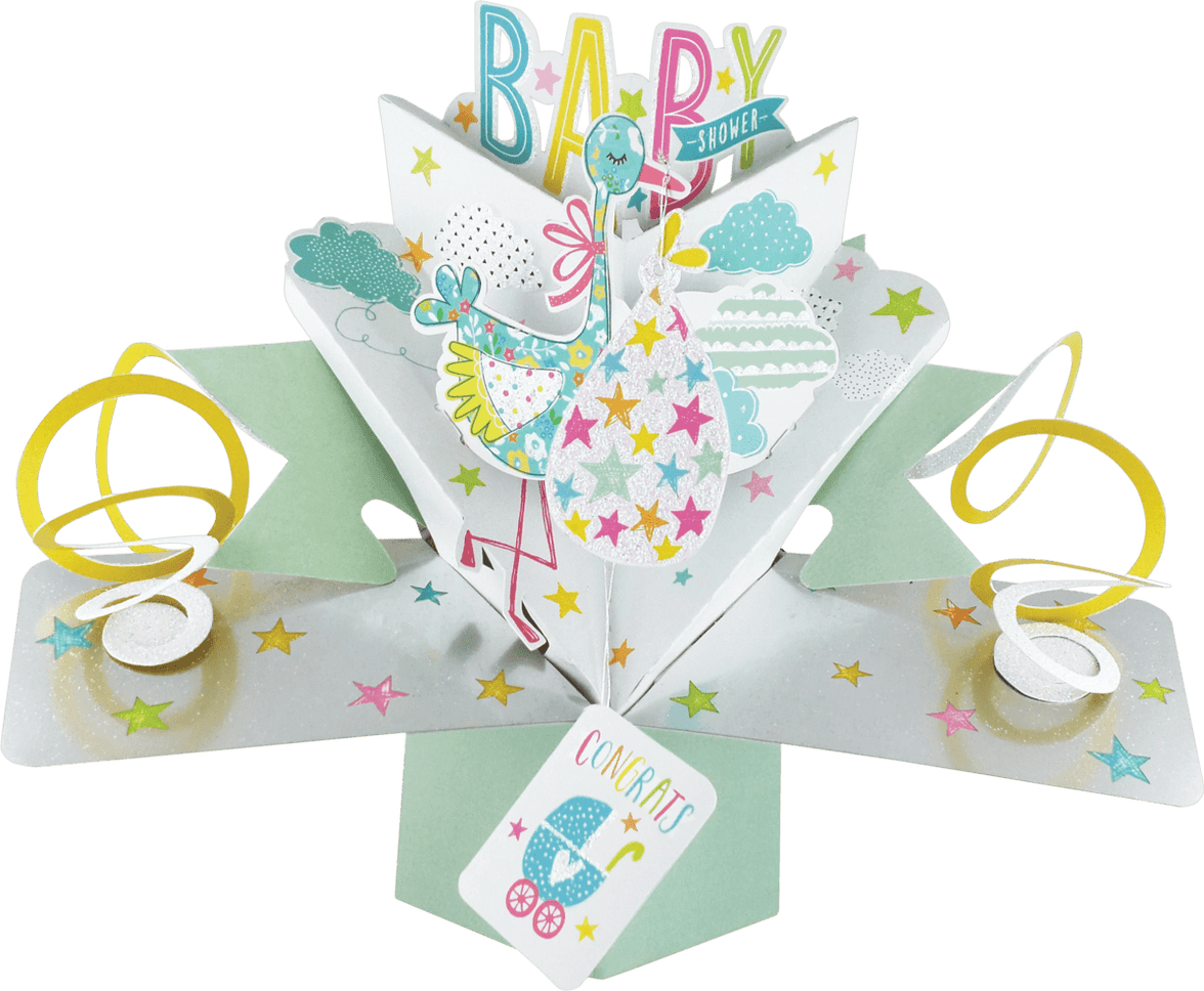 Pop Up Baby Shower Card - House of Cards