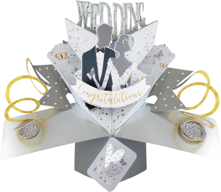 Pop Up Congratulations Wedding Card