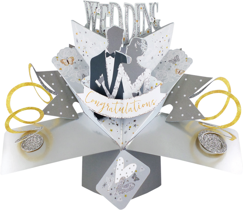 Pop Up Congratulations Wedding Card