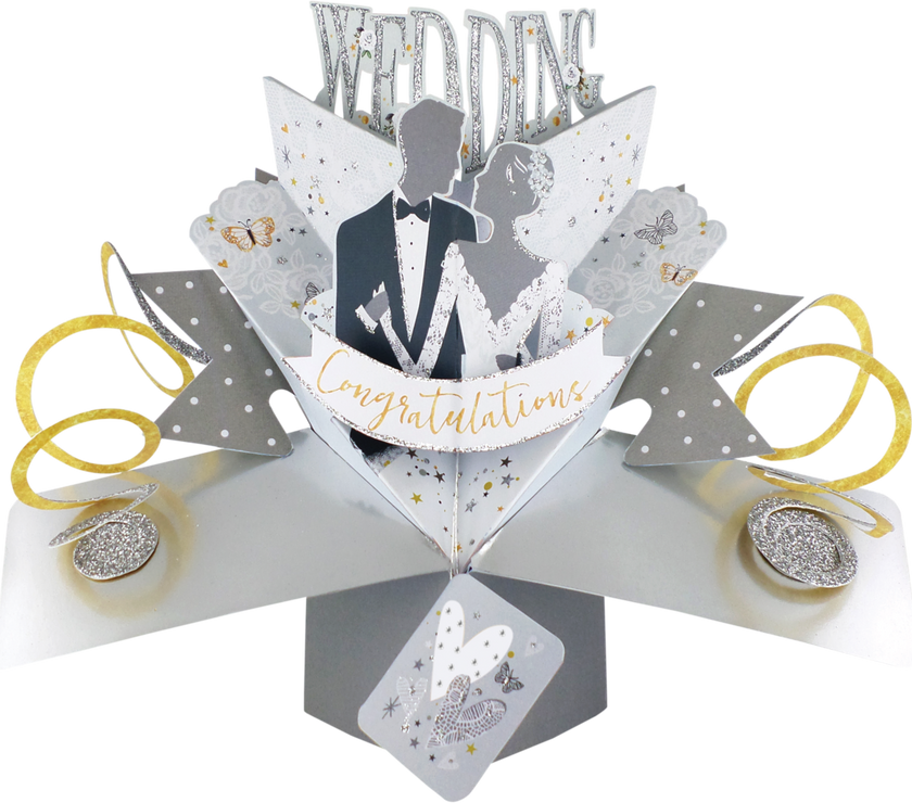 Pop Up Congratulations Wedding Card