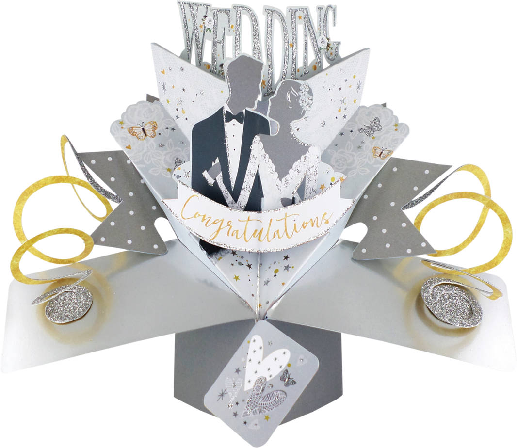 Pop Up Congratulations Wedding Card