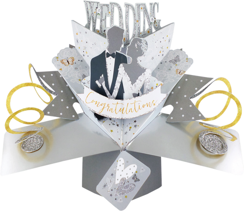 Pop Up Congratulations Wedding Card