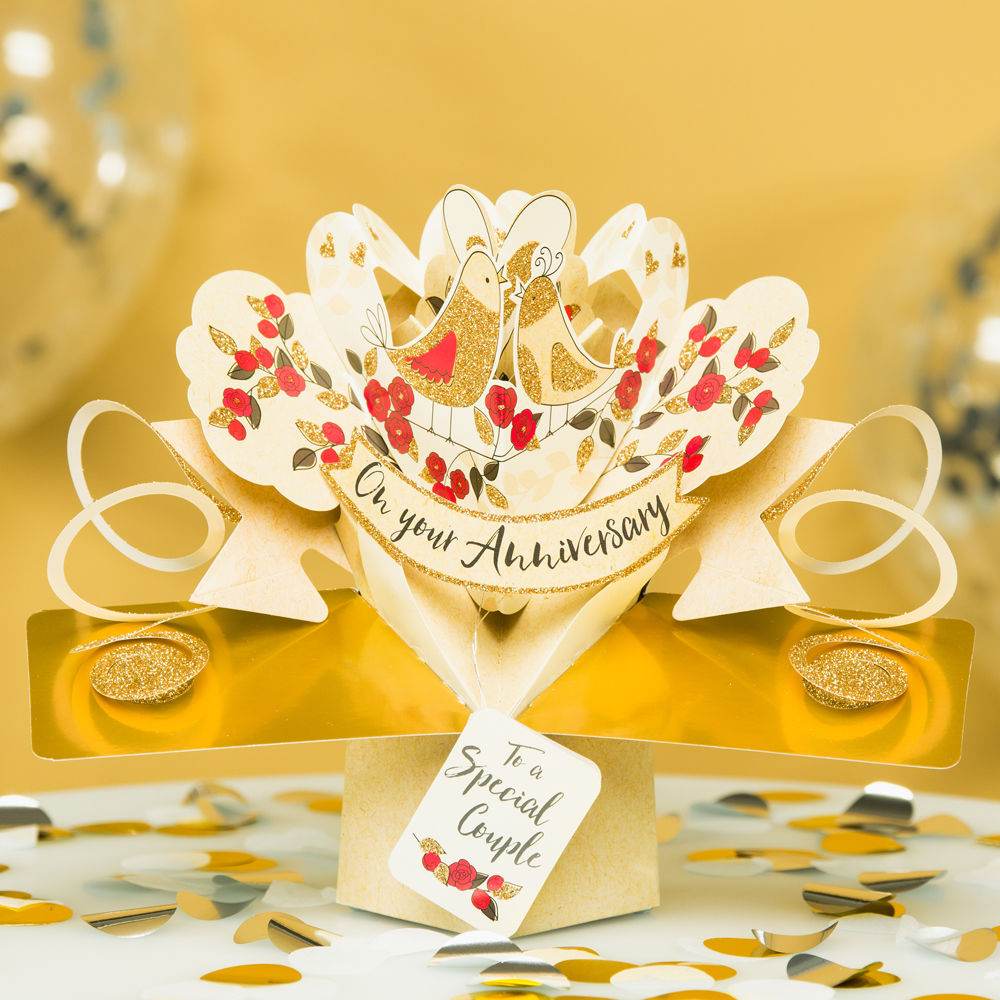 Pop Up Special Couple Anniversary Card - House of Cards
