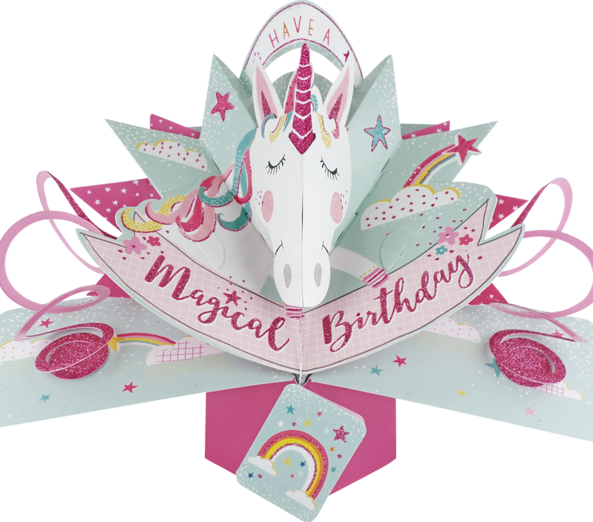 Pop Up Unicorn Birthday Card