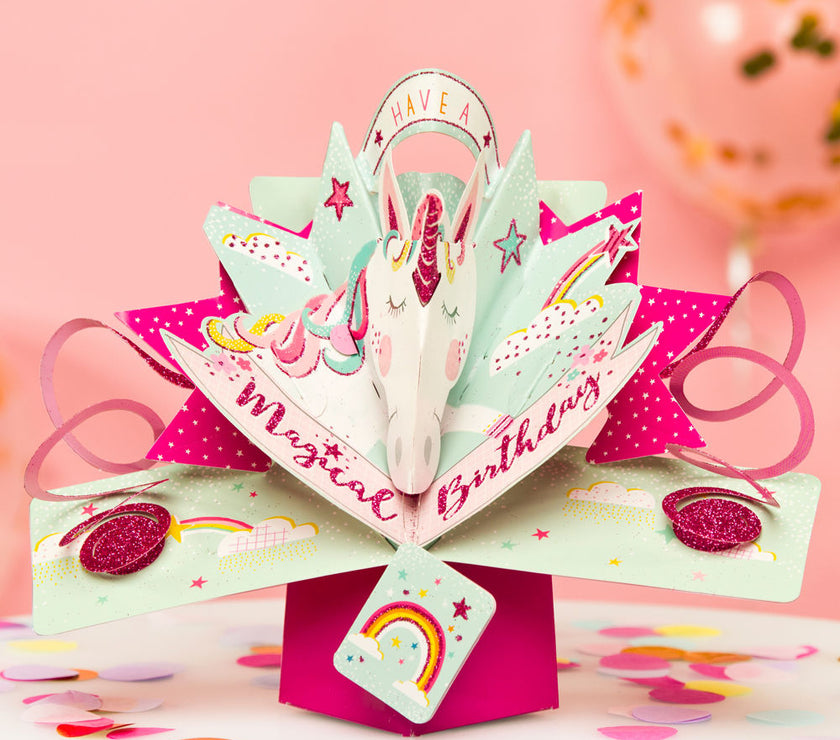 Pop Up Unicorn Birthday Card
