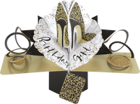 Pop Up Leopard Shoes Birthday Card