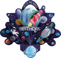 Pop Up Outer Space Birthday Card