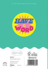 HAW Old Age Birthday Card