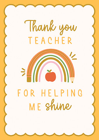 Thank You Teacher Card