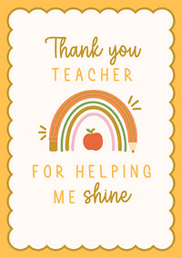 Thank You Teacher Card