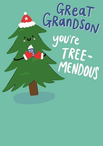 Great Grandson Christmas Card - House of Cards