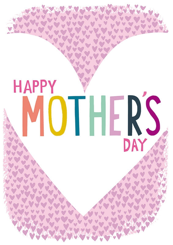 Heart Happy Mothers Day Card