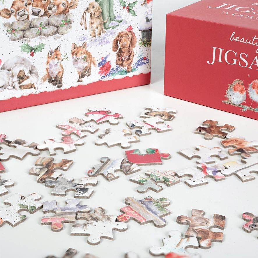 Country Set Christmas Jigsaw Puzzle - House of Cards