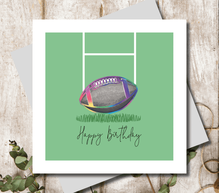 Rugby Birthday Card