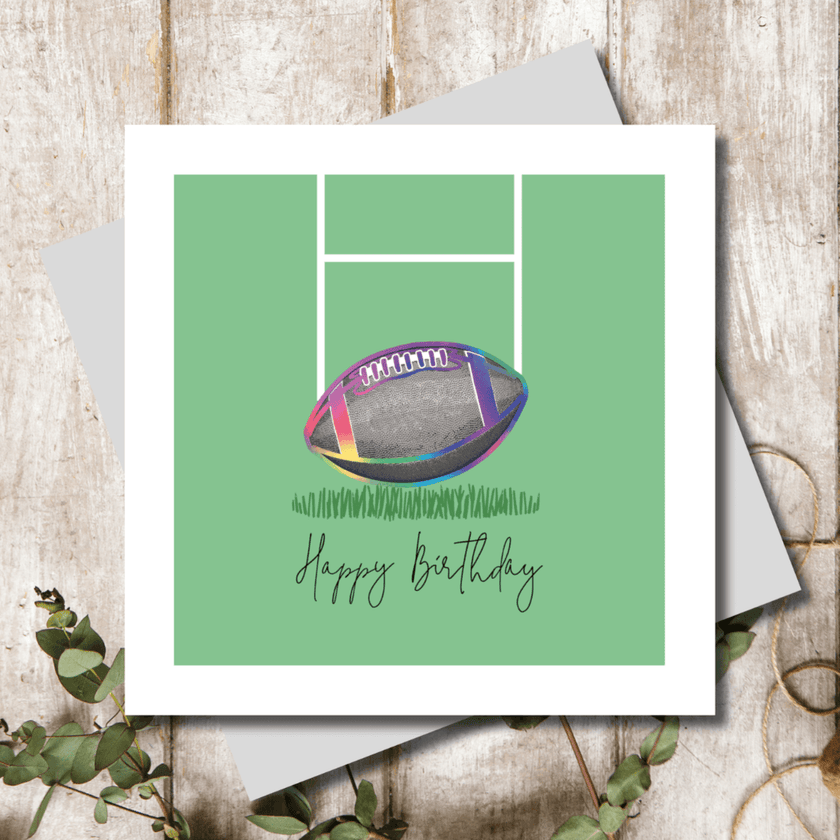 Rugby Birthday Card