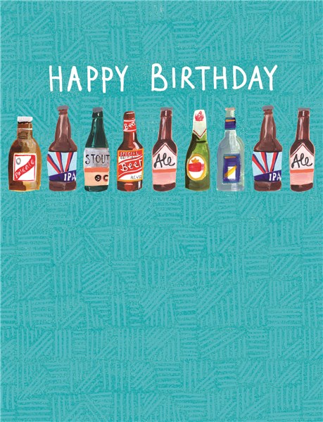 Beers Happy Birthday Card