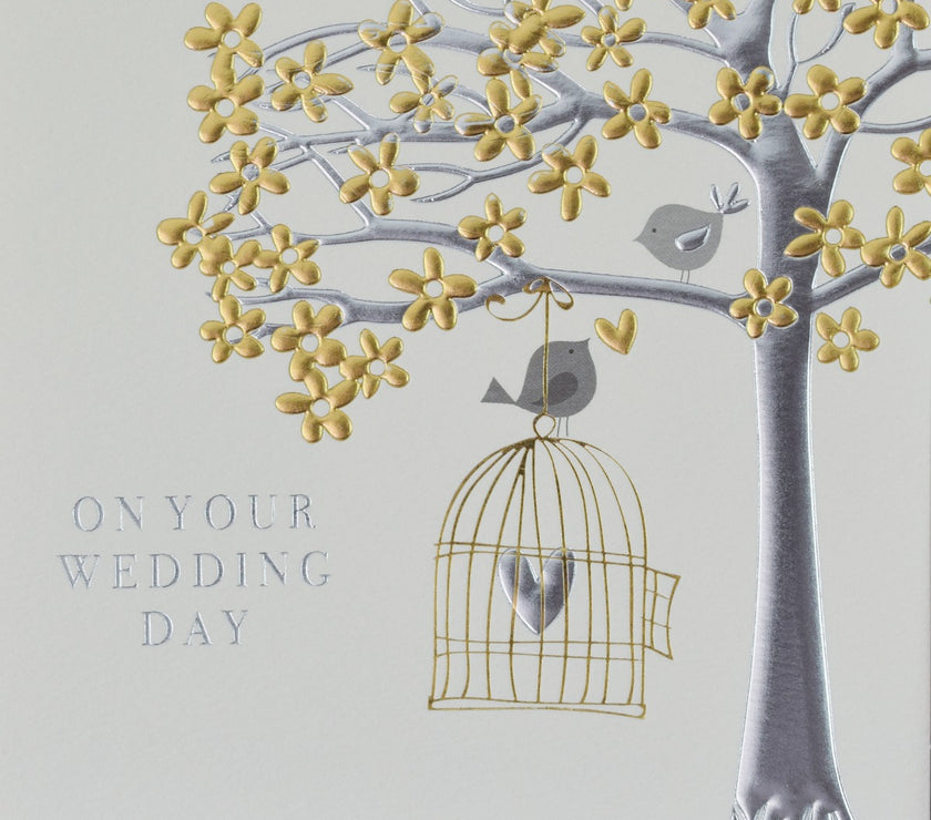 Love Birds Wedding Day Card