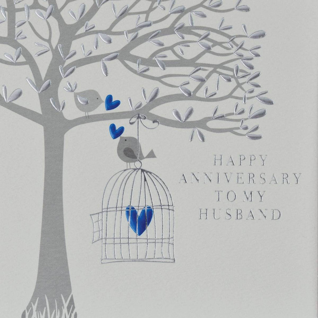Love Birds Husband Anniversary Card - House of Cards