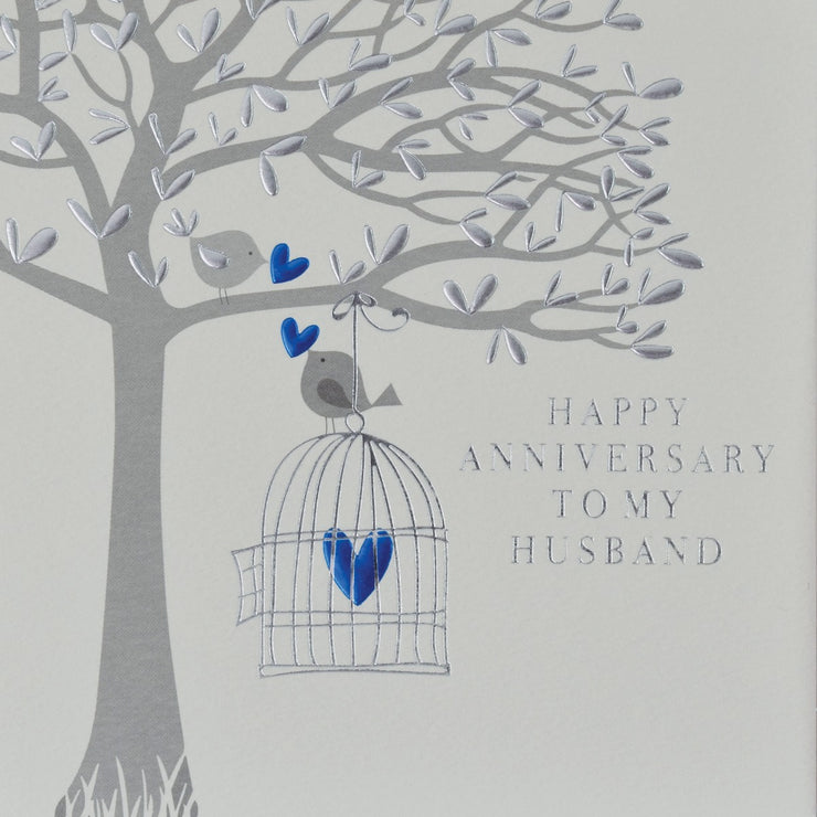 Love Birds Husband Anniversary Card