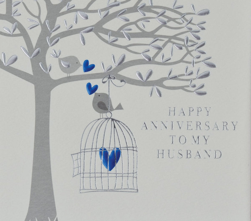 Love Birds Husband Anniversary Card