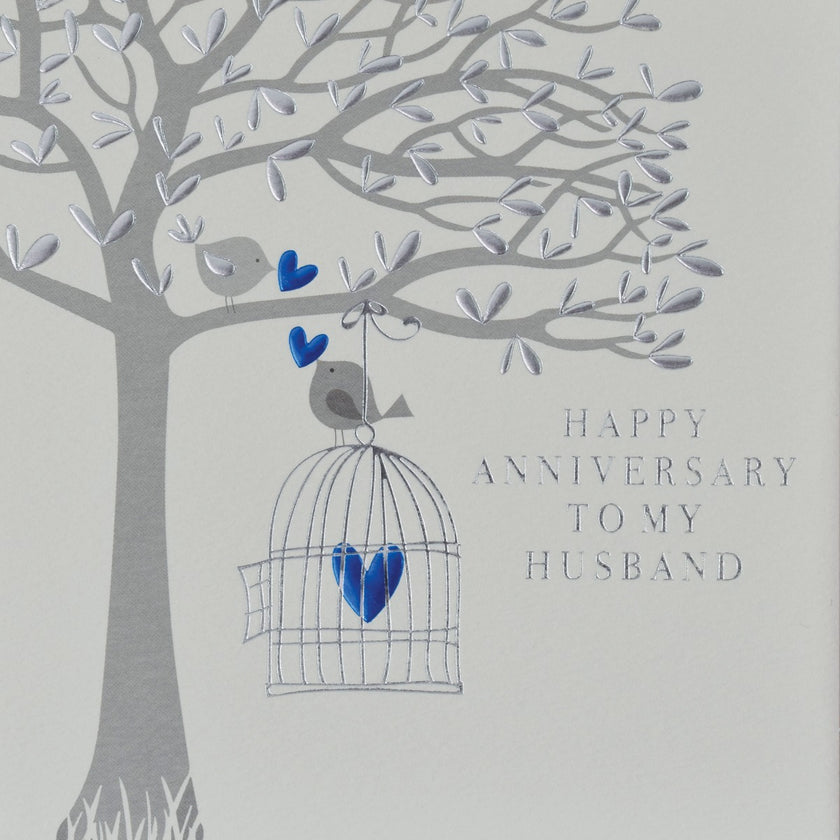 Love Birds Husband Anniversary Card