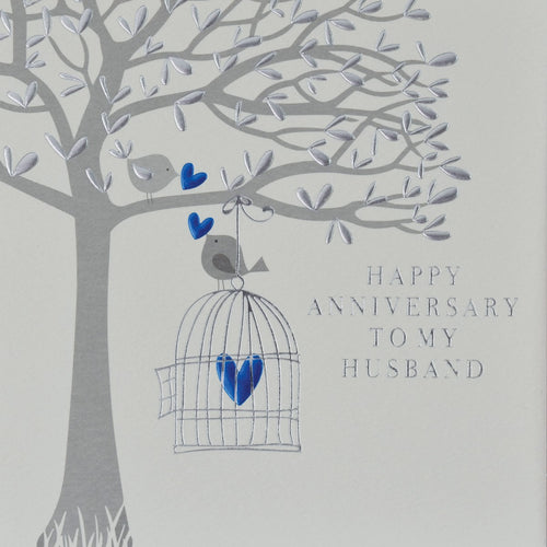 Love Birds Husband Anniversary Card