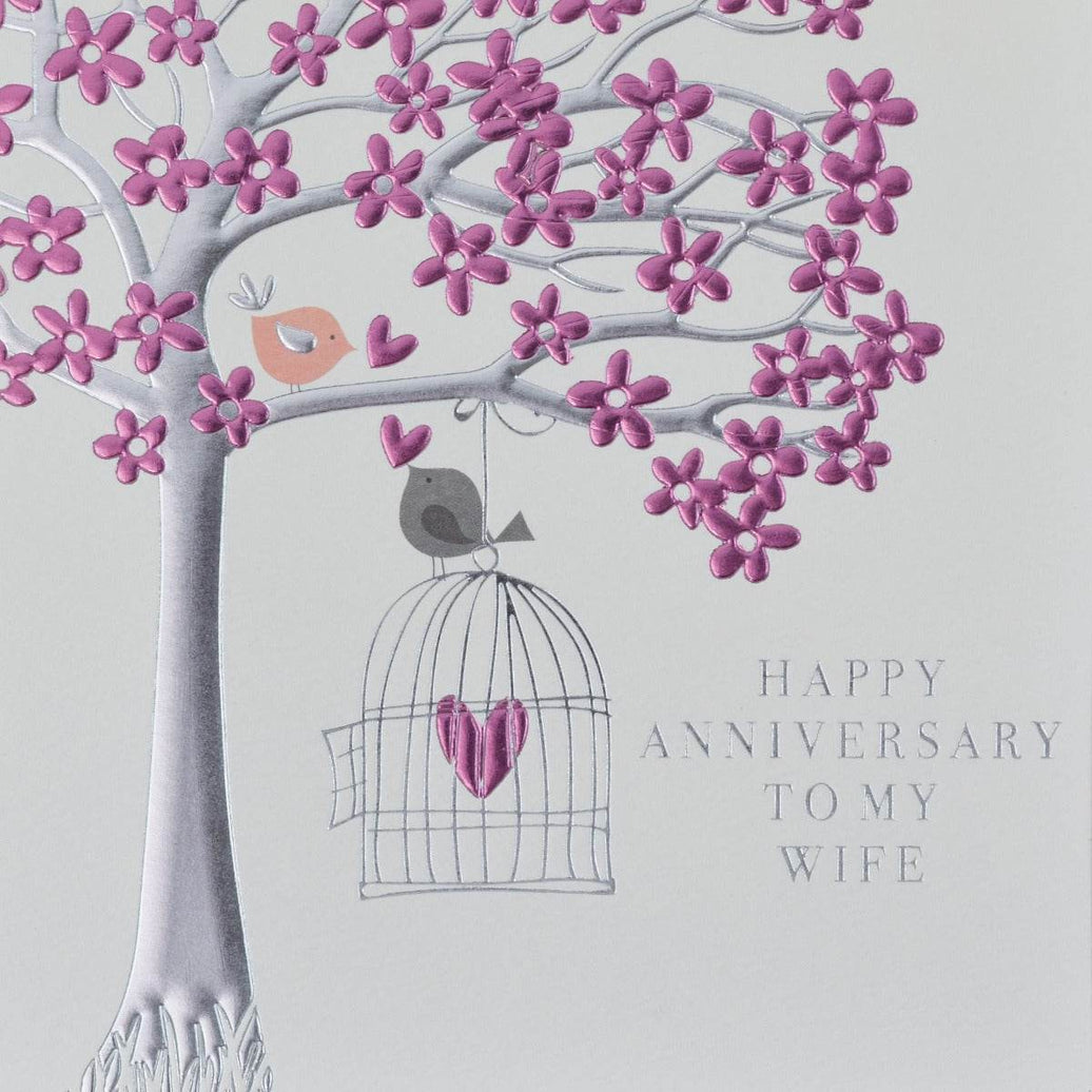 Love Birds wife Anniversary Card - House of Cards