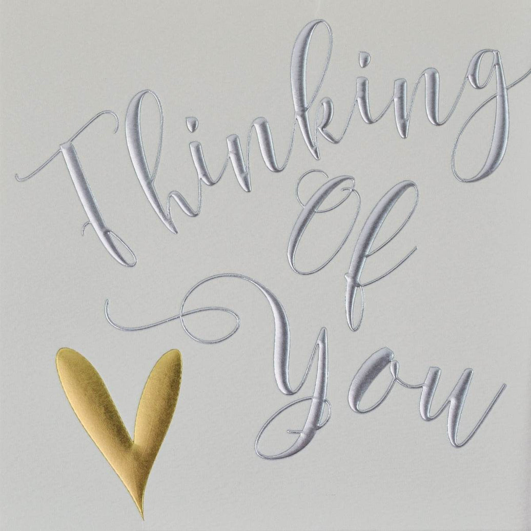 Gold Heart Thinking of You Card - House of Cards