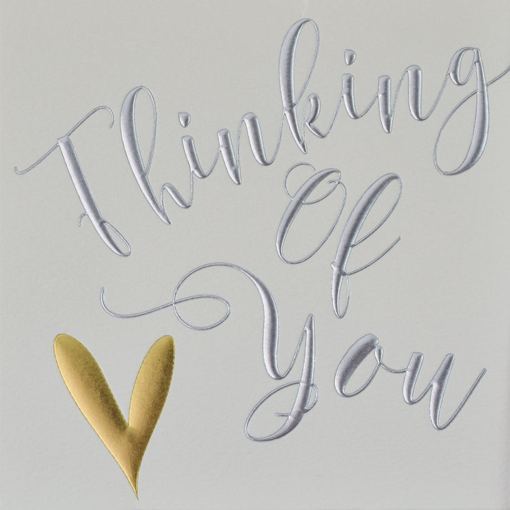 Gold Heart Thinking of You Card